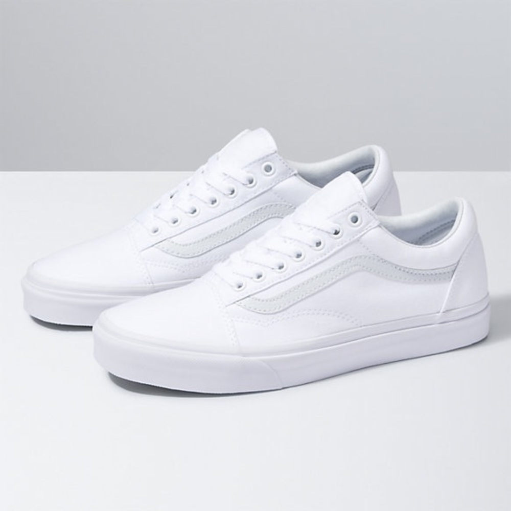 Vans old school white sneakers